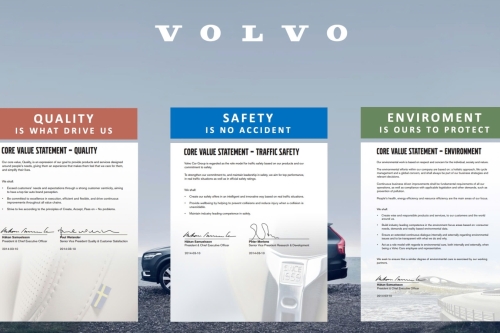 Giá Trị Cốt Lõi Của Ô Tô Volvo: CHẤT LƯỢNG - AN TOÀN - THÂN THIỆN VỚI MÔI TRƯỜNG