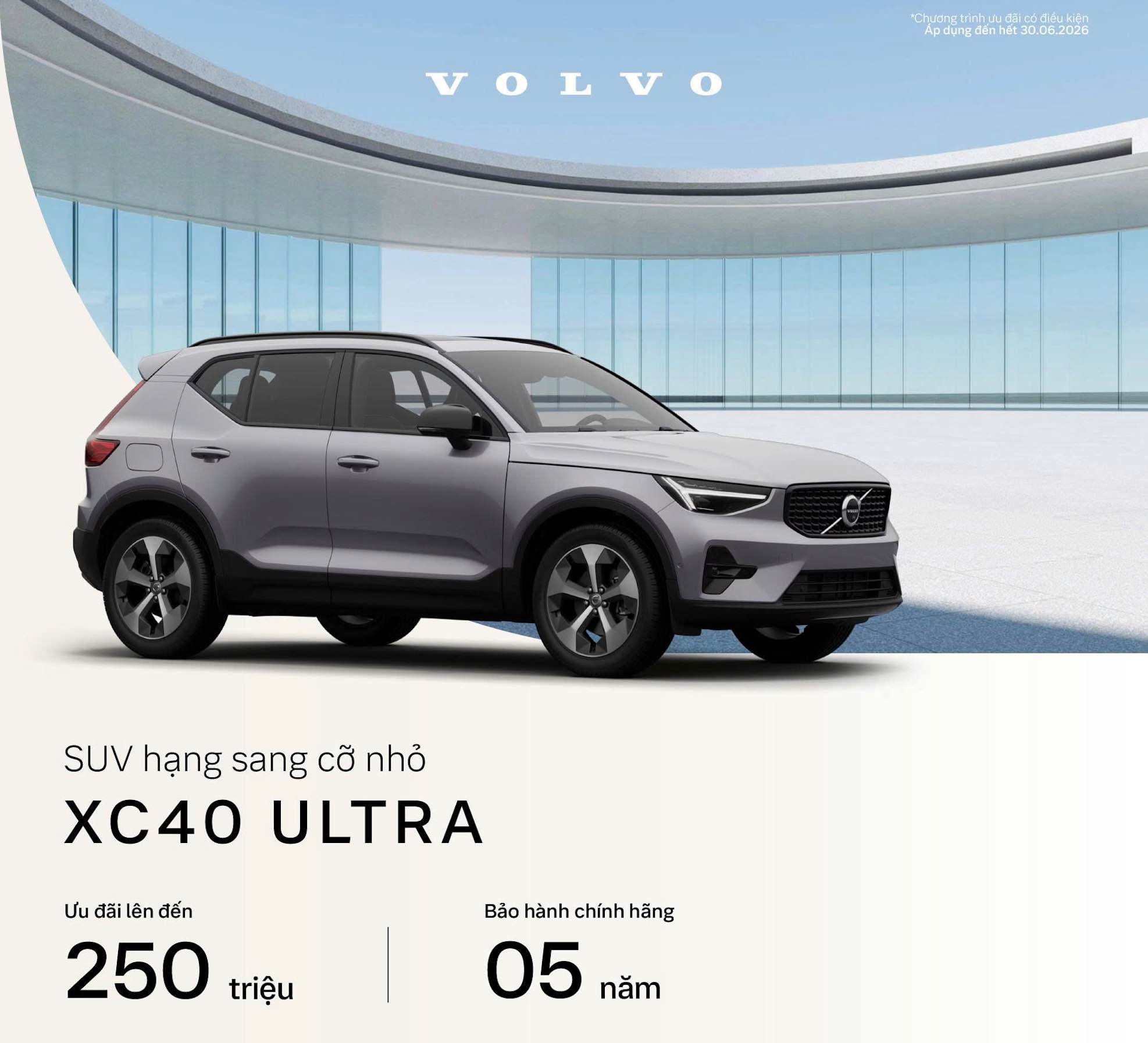 Giá xe Volvo XC40 Ultra tháng 6/2026 - Giảm 300 triệu