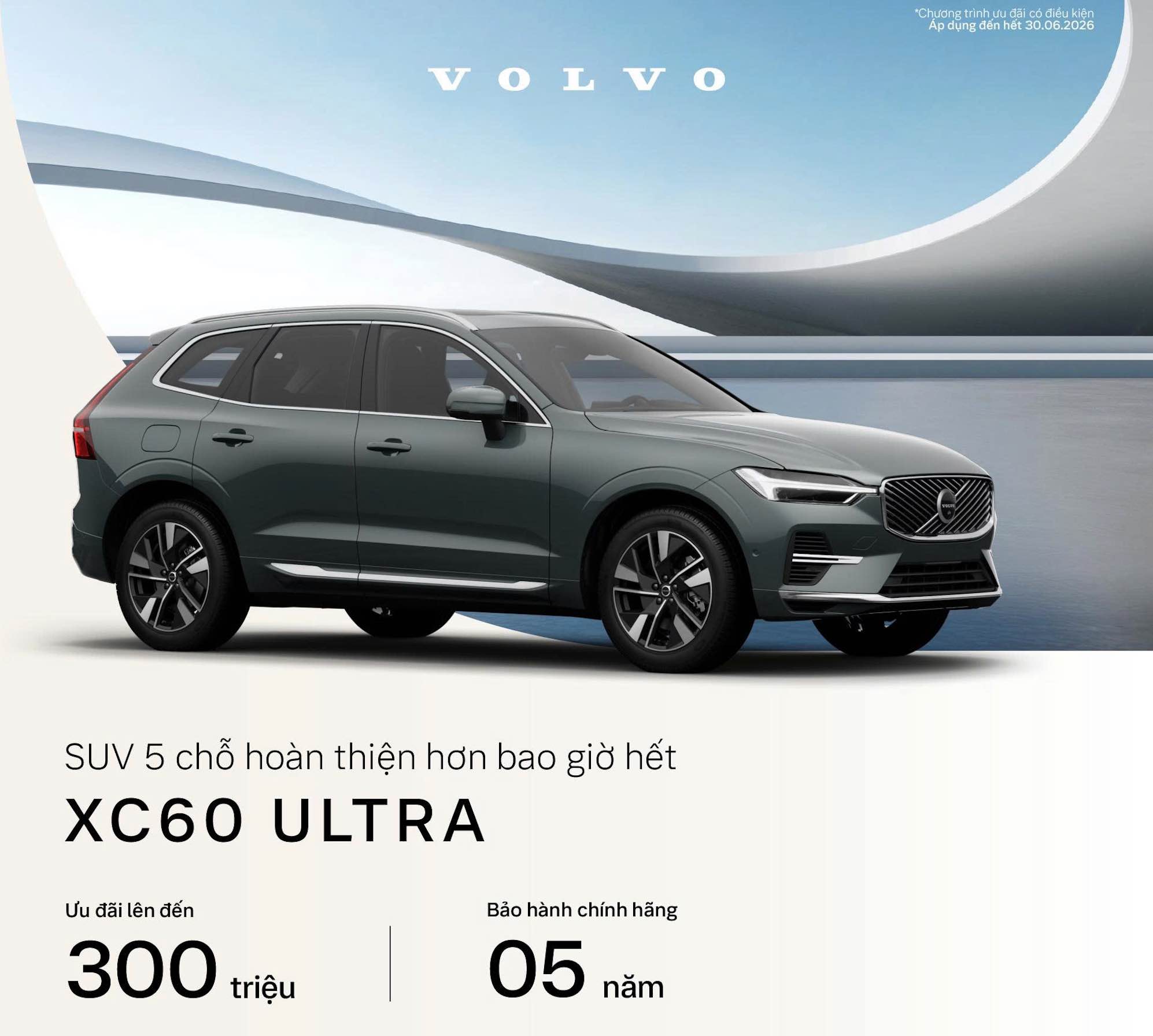 Giá xe Volvo XC60 Ultra tháng 6/2026 - Giảm 300 triệu