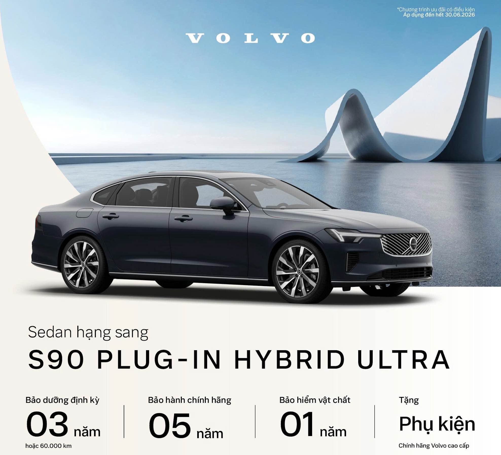 Giá xe Volvo S90 Plug-in Hybrid Ultra tháng 6/2026