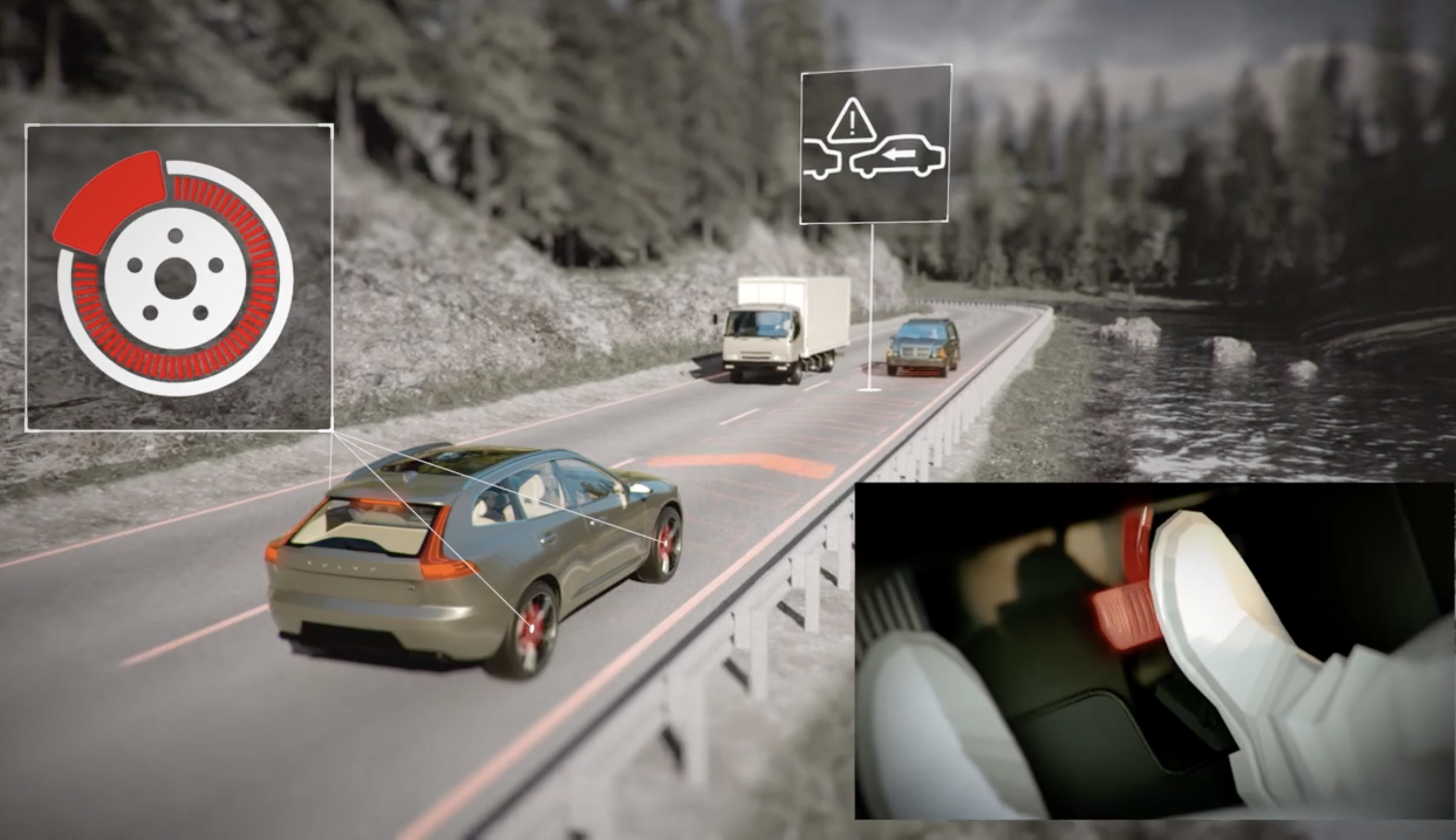Hệ thống Oncoming Mitigation By Braking trên xe Volvo là gì?