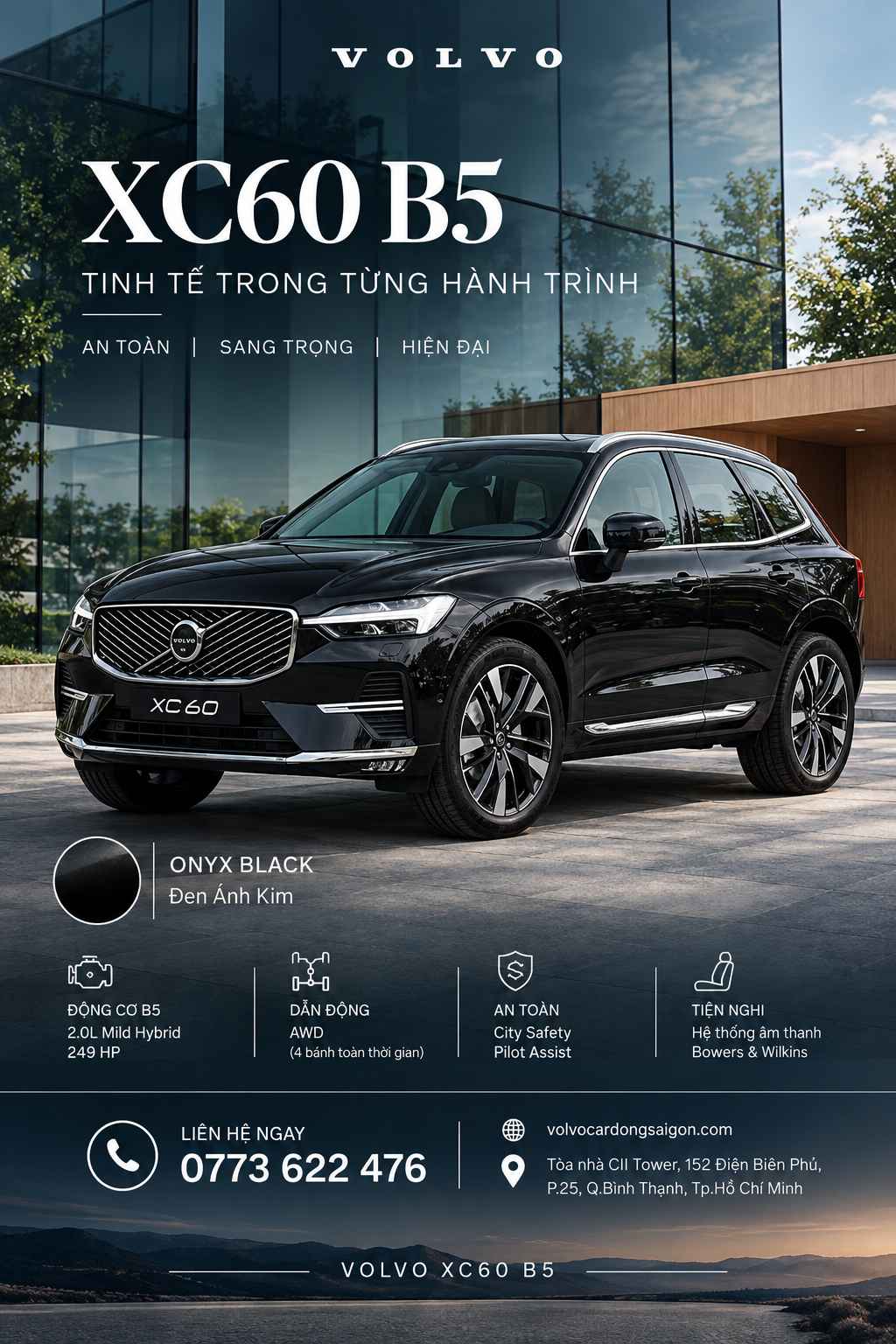 Volvo XC60 màu Đen Onyx Black