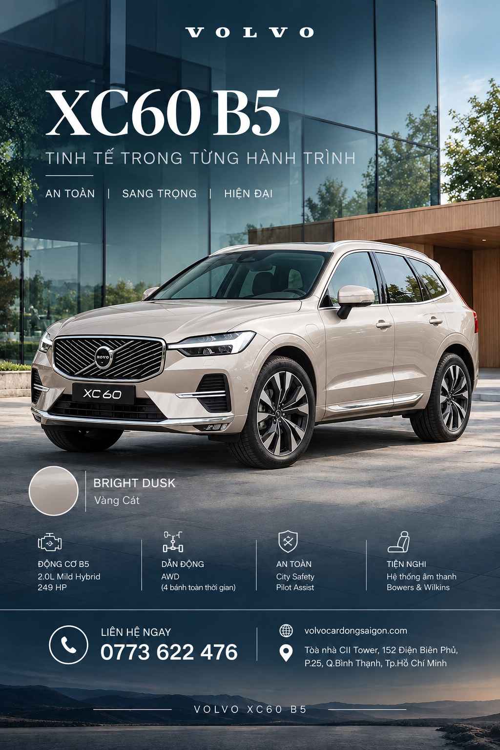 Volvo XC60 màu Bright Dusk