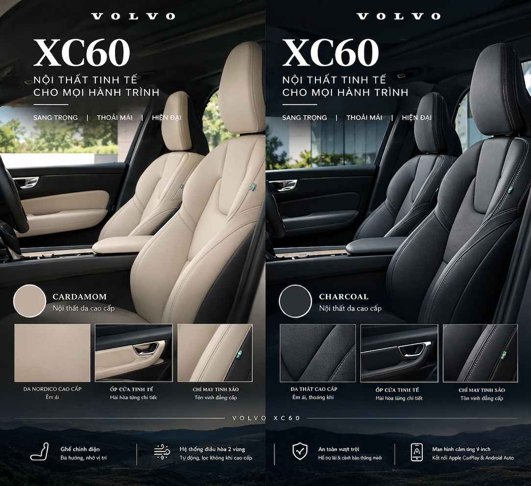 Màu nội thất Volvo XC60 Ultra 2026